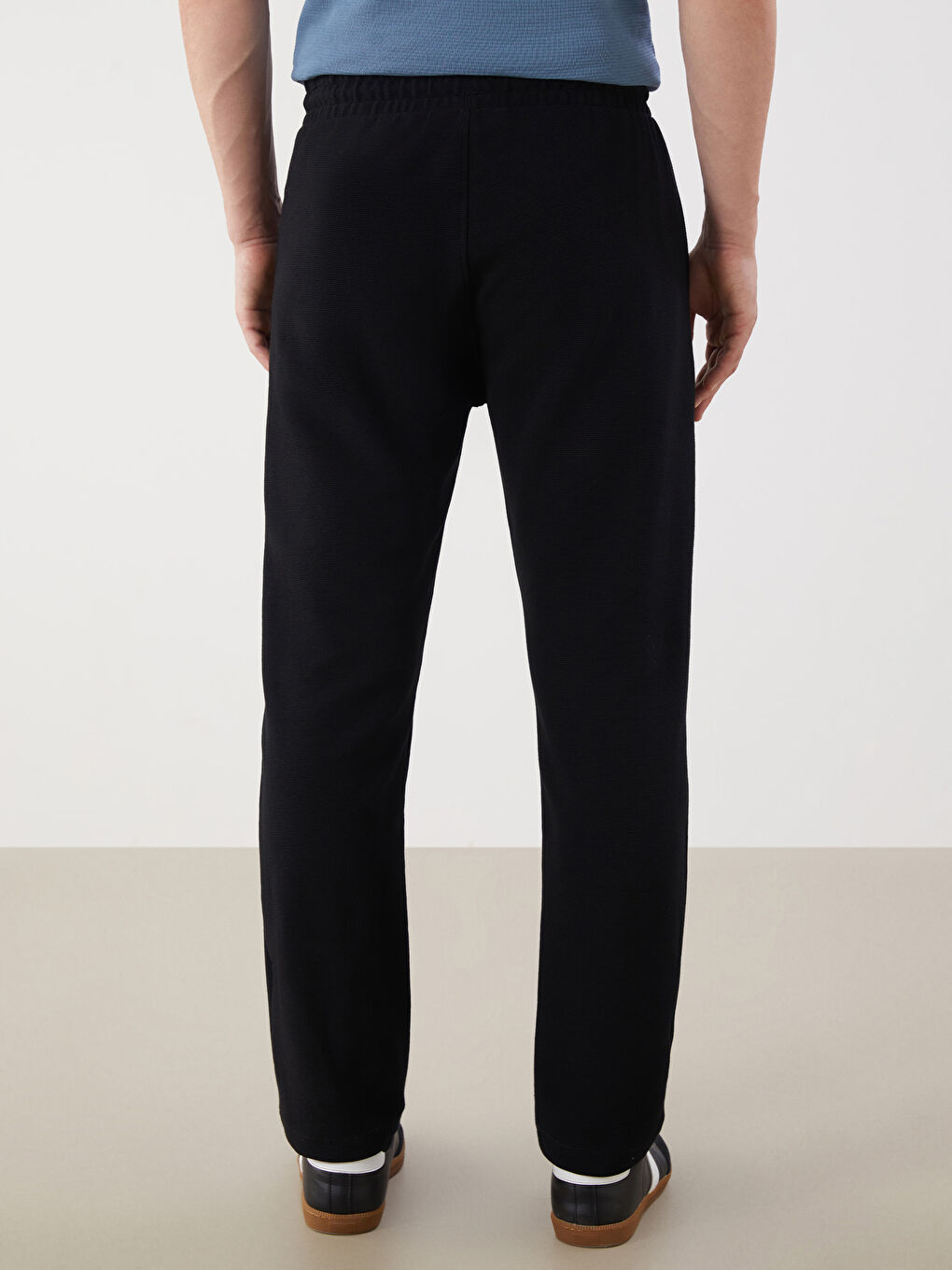 Siyah Standart Kalıp Erkek Eşofman Altı-3