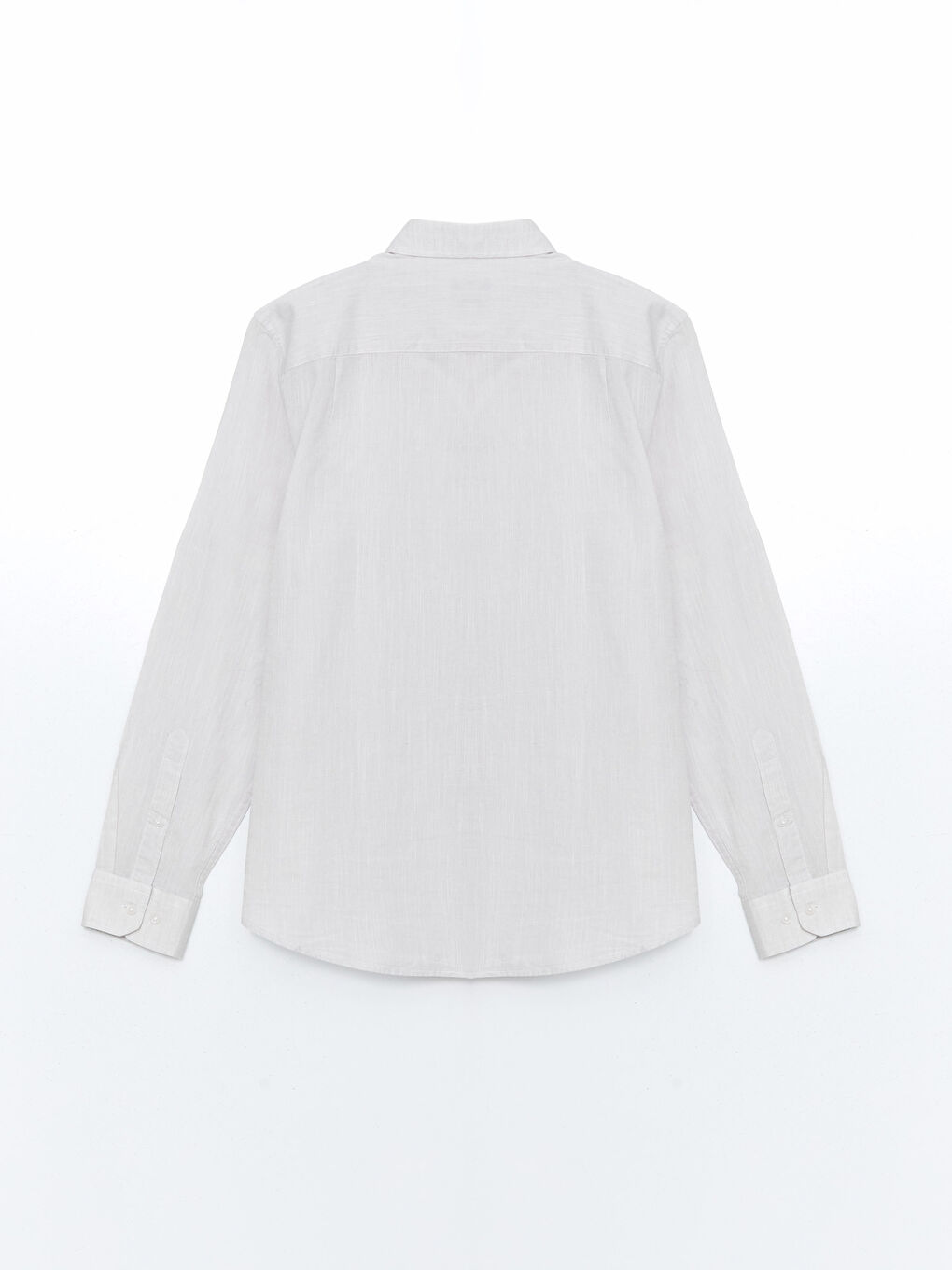 Regular Fit Long Sleeve Linen Blend Men's Shirt-5