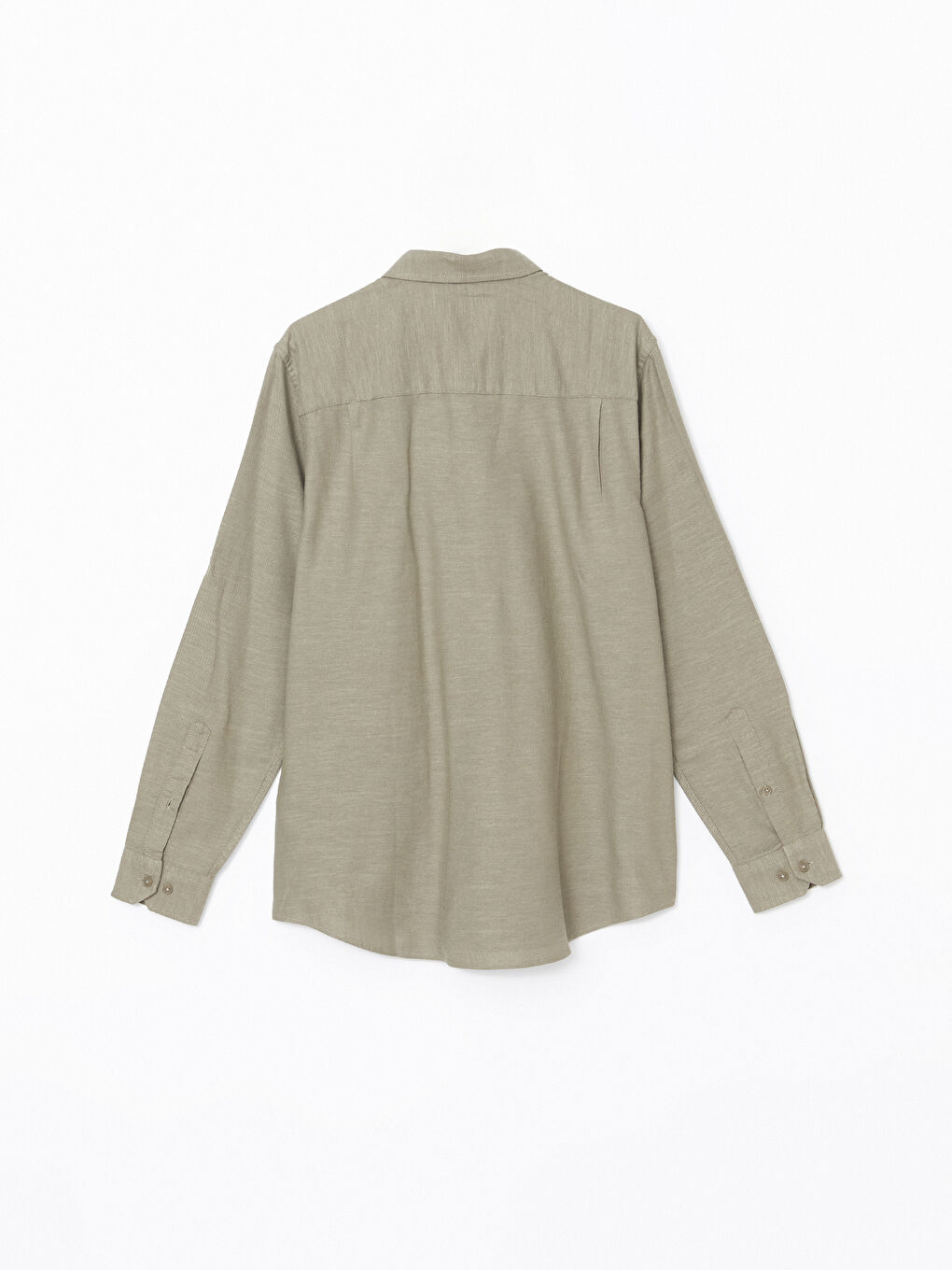 LCWAIKIKI Classic Regular Fit Long Sleeve Linen Blend Men's Shirt -S5FM94Z8-DBV
