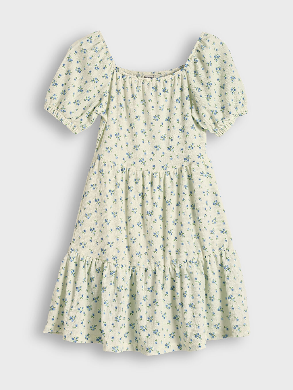 فستان ياقة مربعة للبنات