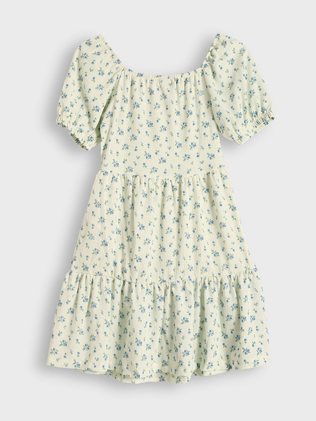 فستان ياقة مربعة للبنات-1