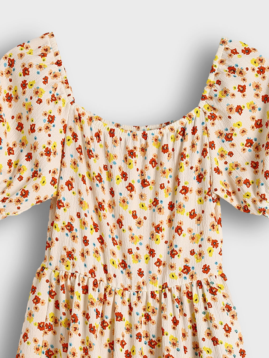 Square Neck Girls' Dress-3