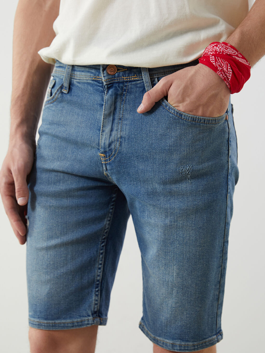 Super Skinny Fit Men's Jean Shorts -S5FN02Z8-H45