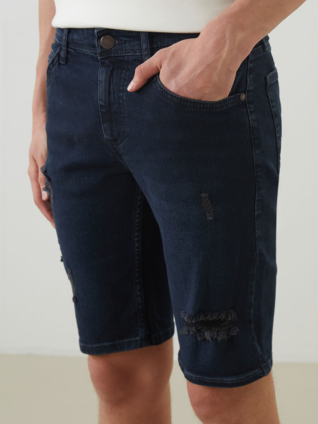 Super Skinny Fit Men's Denim Shorts -S5FN05Z8-309