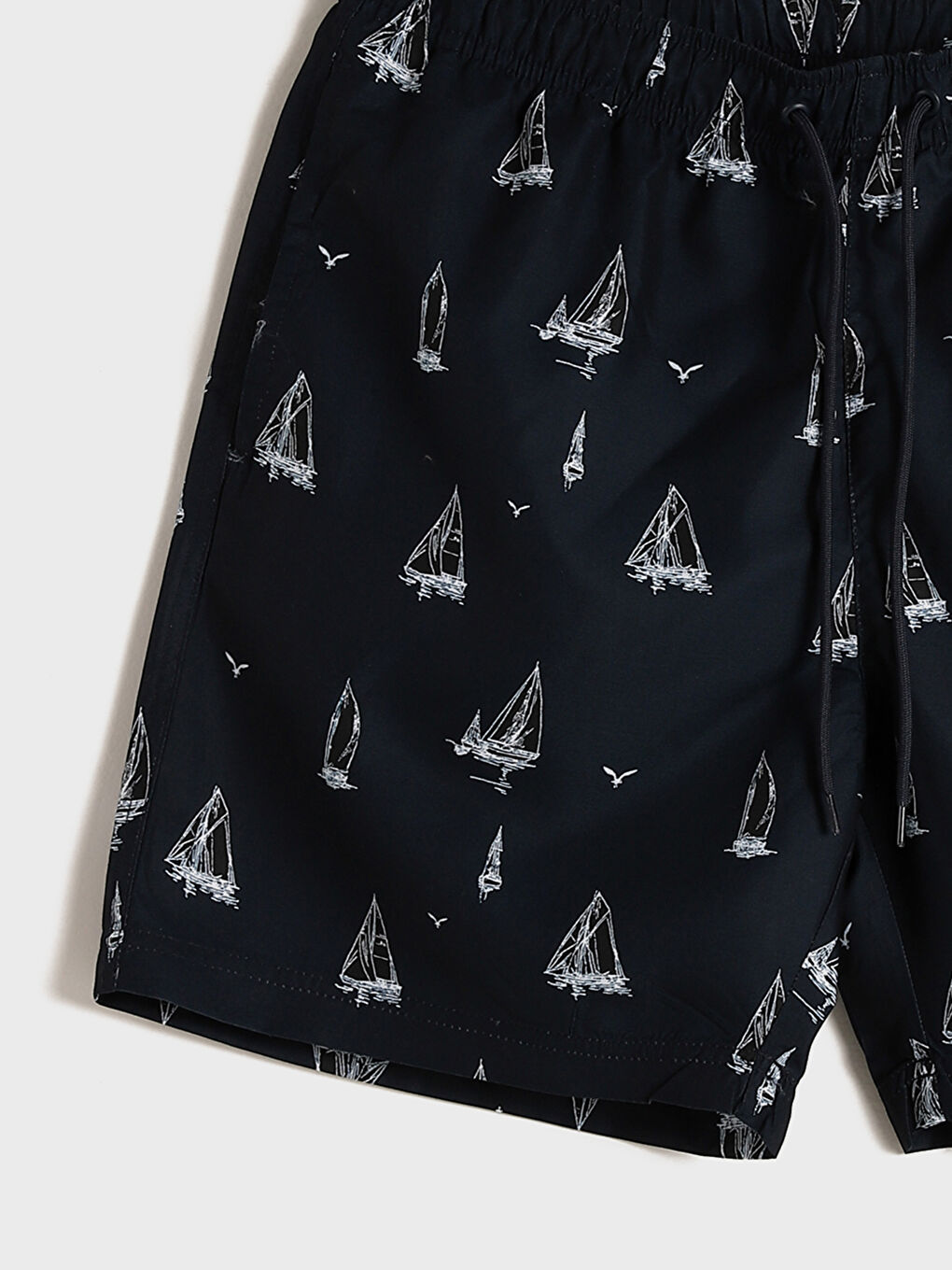 Short Patterned Men's Swimming Shorts-3