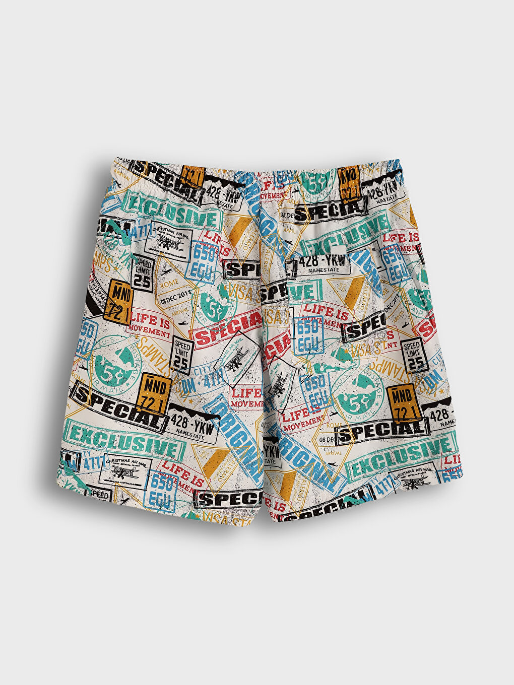 شورت سباحة منقوش للرجال-1