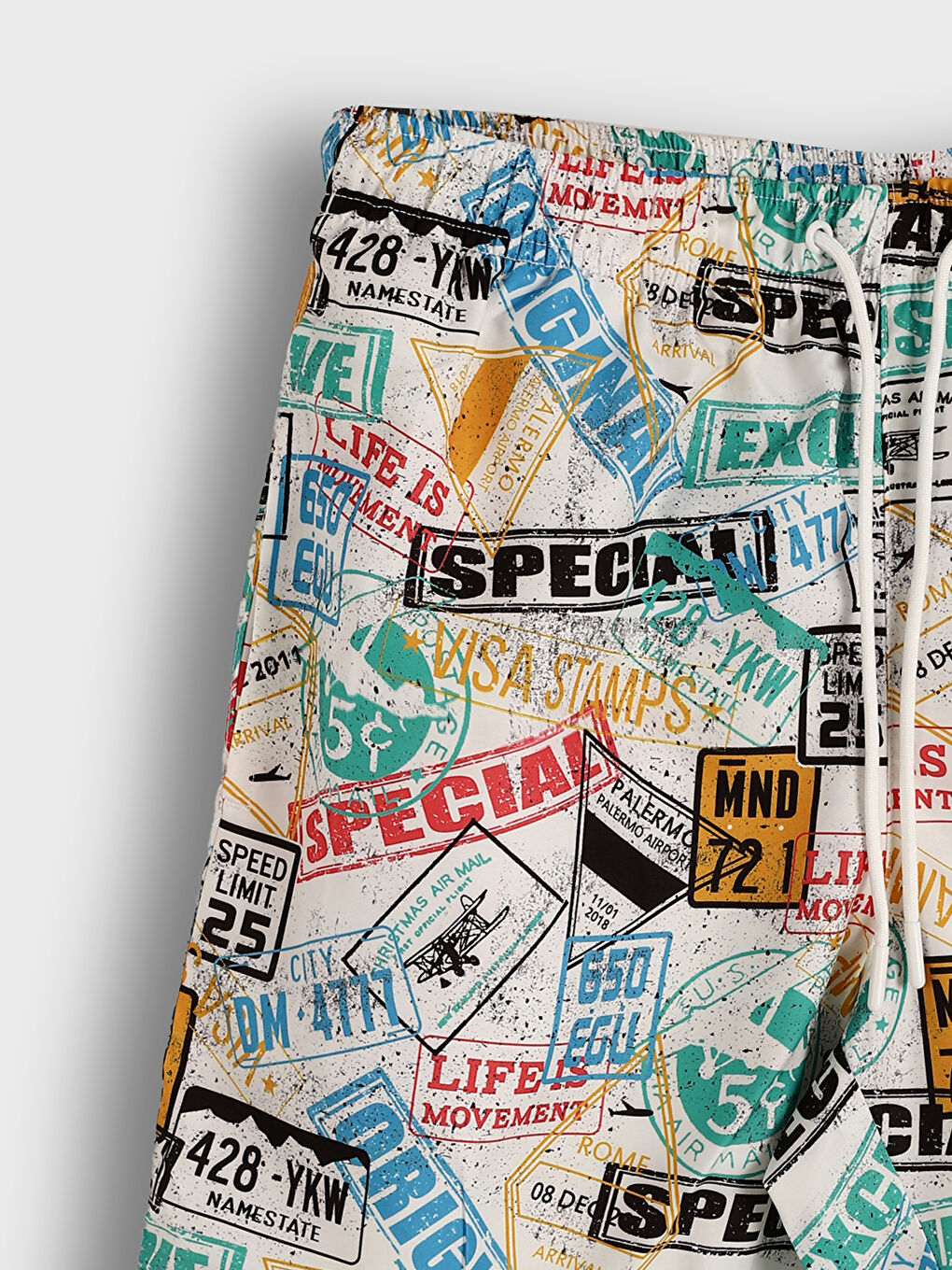 شورت سباحة منقوش للرجال-2