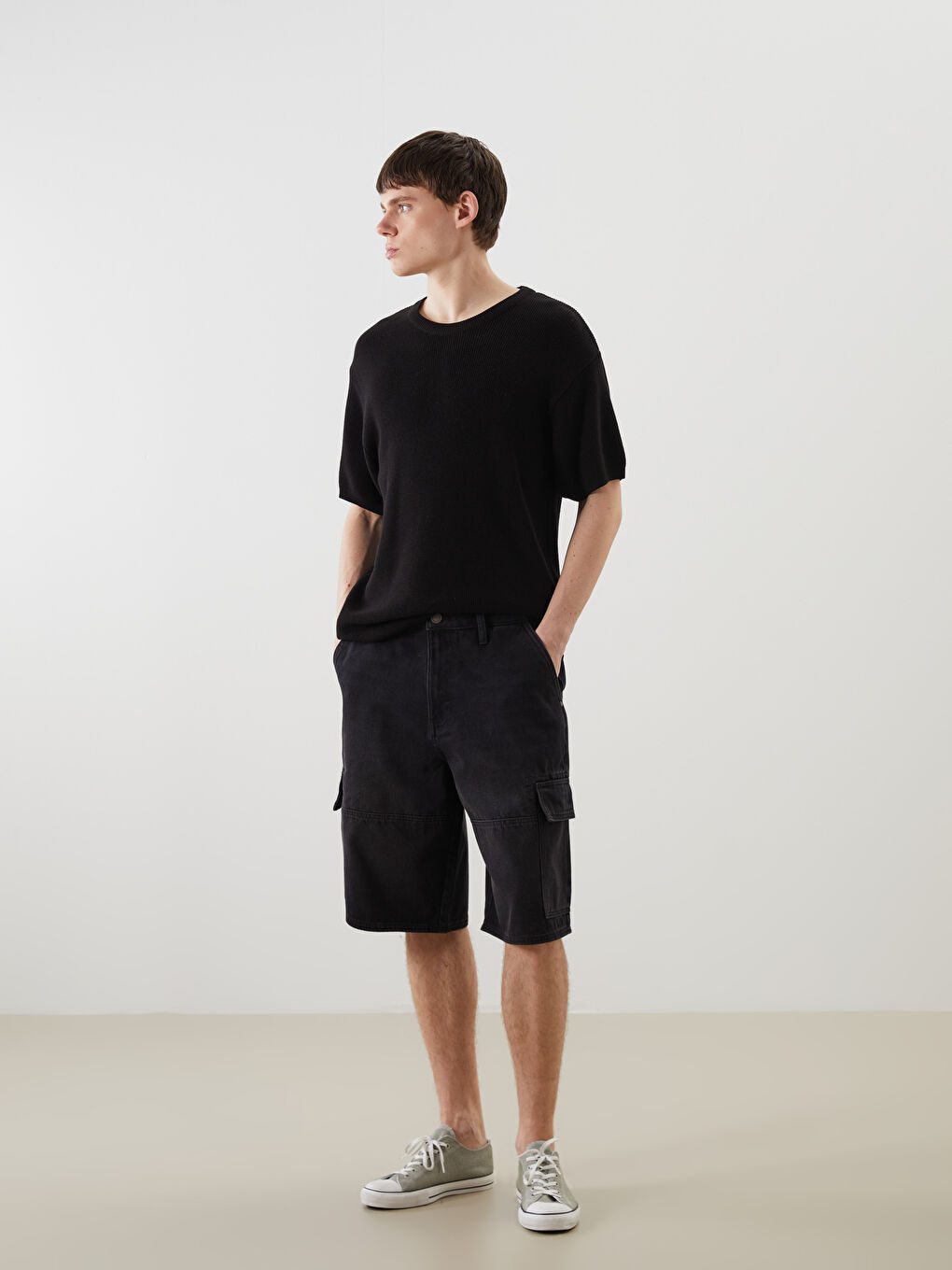 Шорти з деніму вільного крою для чоловіків