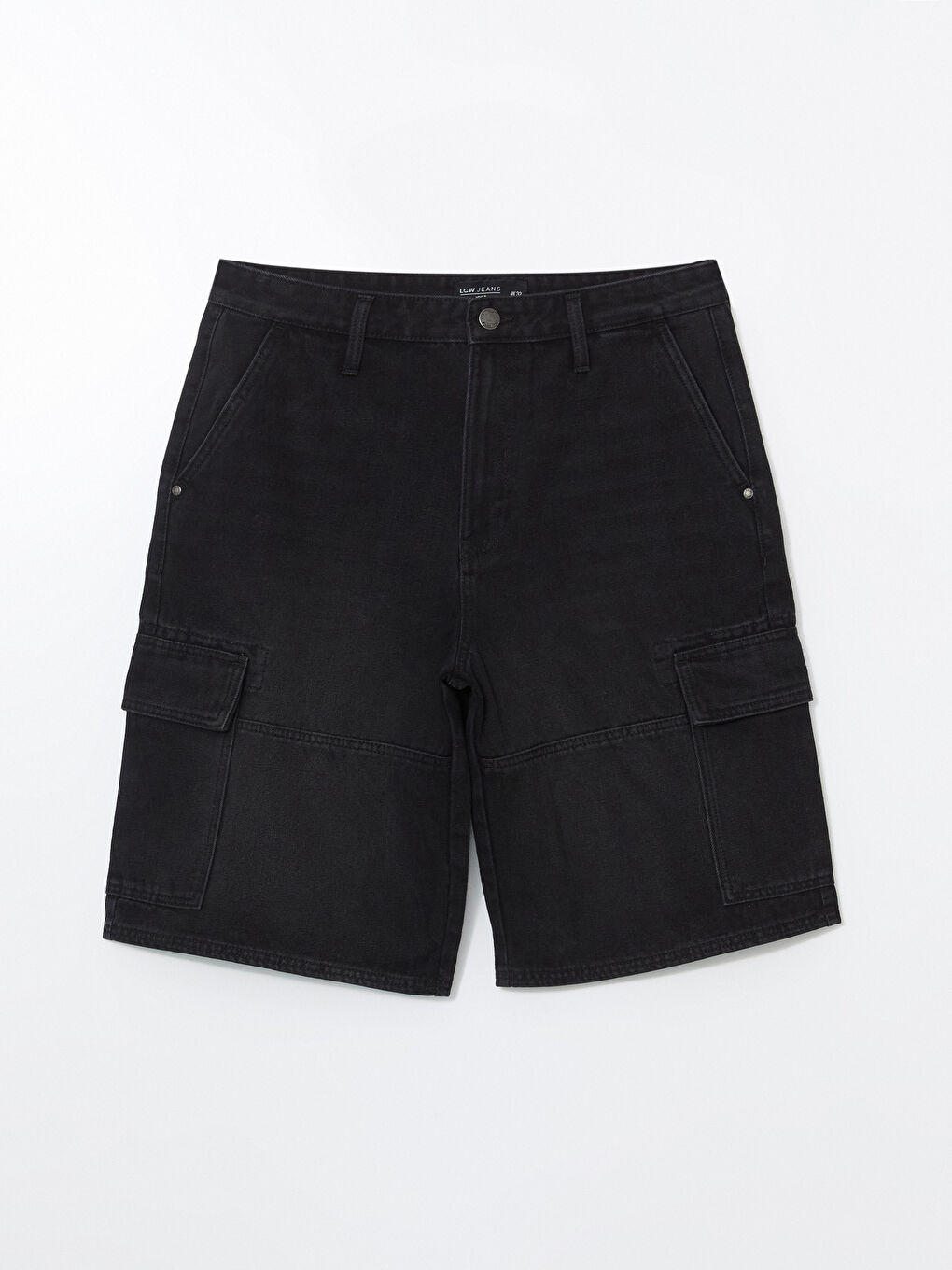 Шорти з деніму вільного крою для чоловіків-4