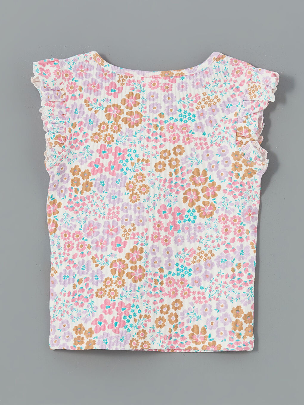 تيشيرت للبنات الرضع مطبوع بكشكشة - مجموعة من قطعتين-6