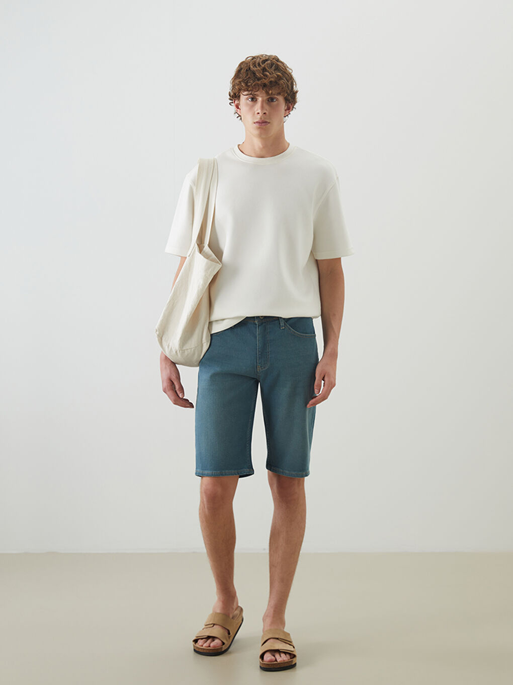 Standard Fit Men's Denim Shorts -S5FN77Z8-333