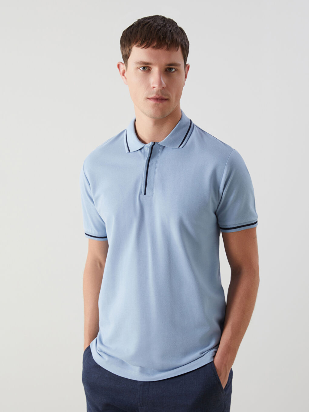 Polo Neck Short Sleeve Pike Men's T-shirt -S5FO03Z8-SPD