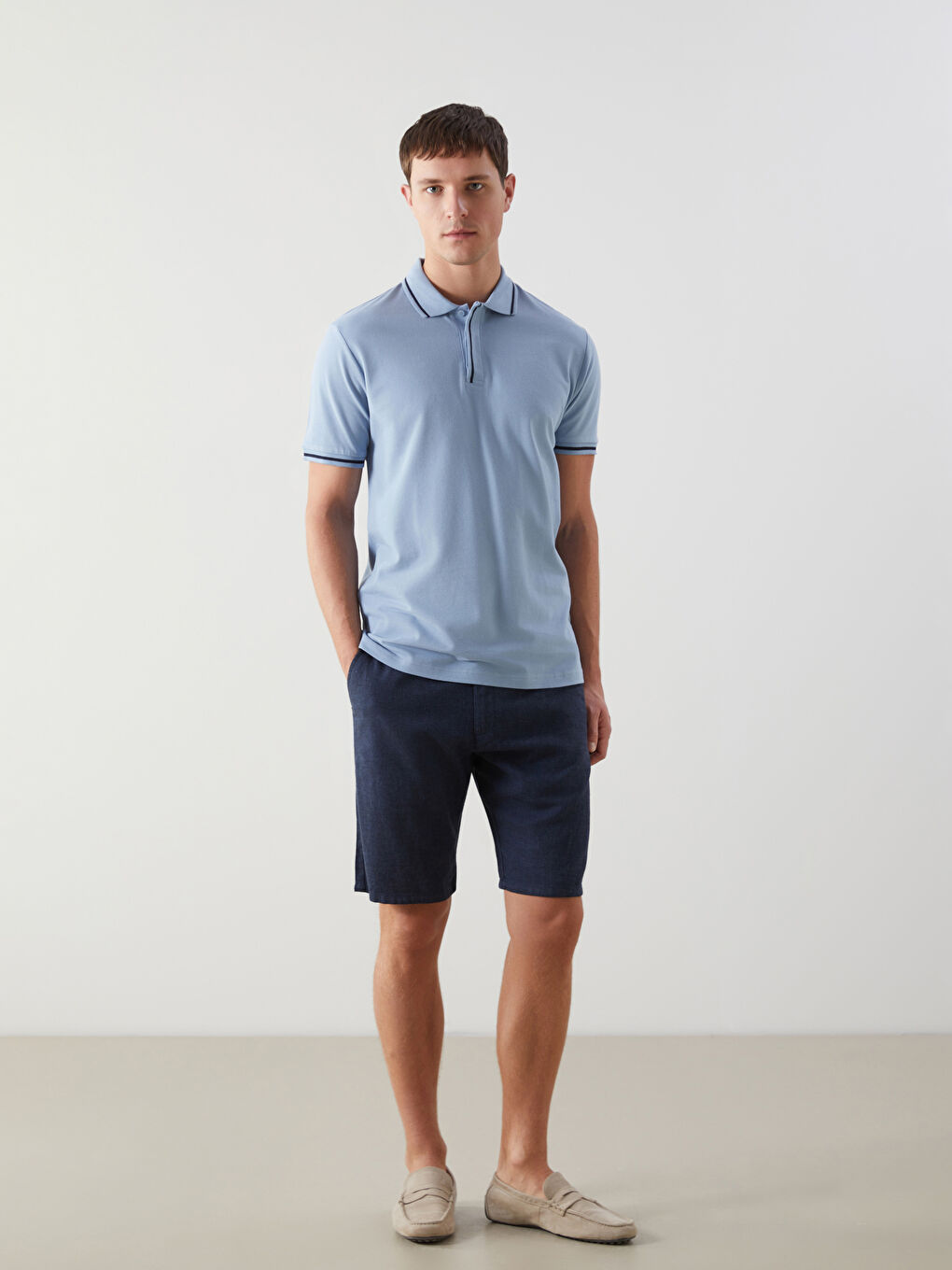 Polo Neck Short Sleeve Pike Men's T-shirt -S5FO03Z8-SPD