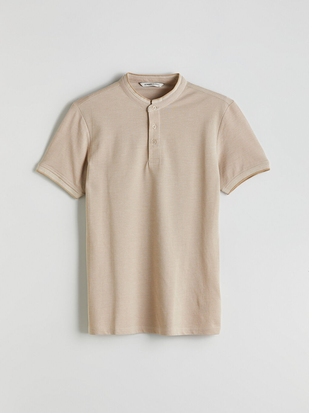 Grandad Collar Short Sleeve Men's T-Shirt -S5FO06Z8-MHK