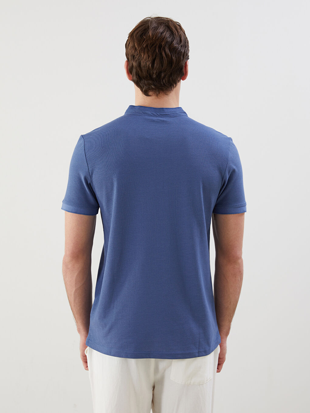Grandad Collar Short Sleeve Men's T-Shirt -S5FO06Z8-MKQ