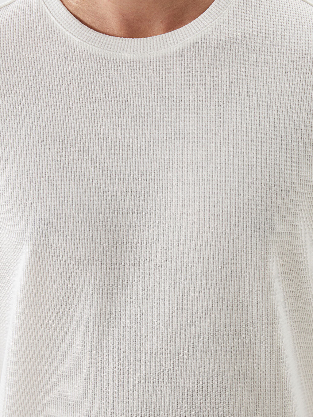 Crew Neck Patterned Structured Men's T-Shirt -S5FO09Z8-R9J