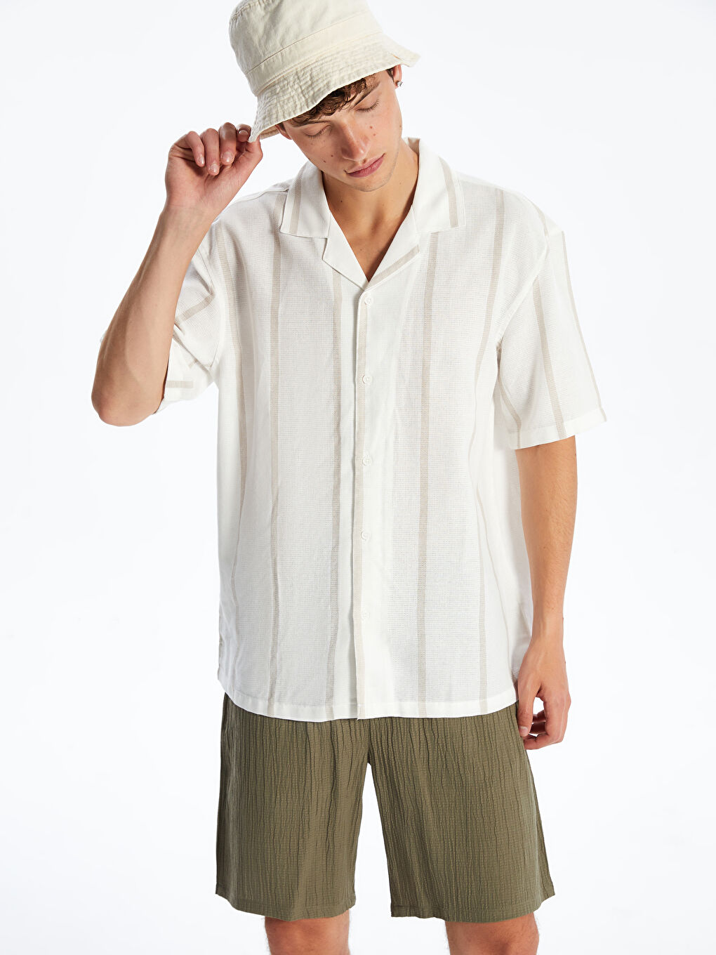 Man BEIGE Shirt -S5FO10Z8-LE8
