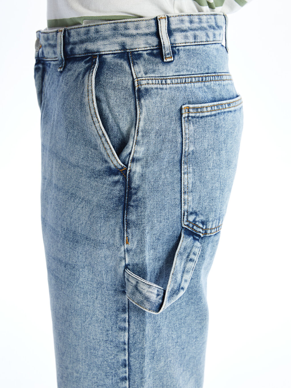 Short en Jean pour Hommes Coupe Régulière-2
