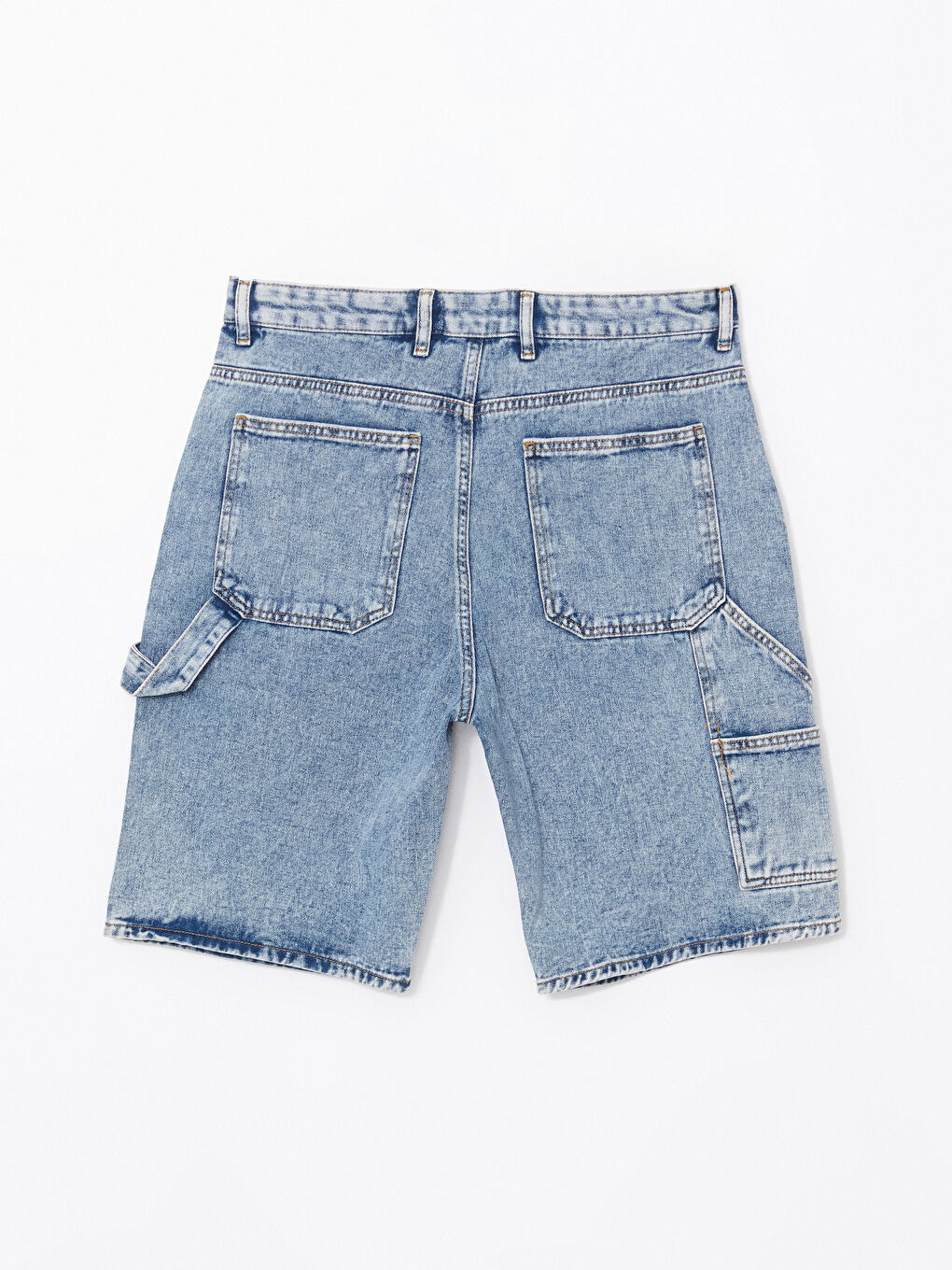 Short en Jean pour Hommes Coupe Régulière-5