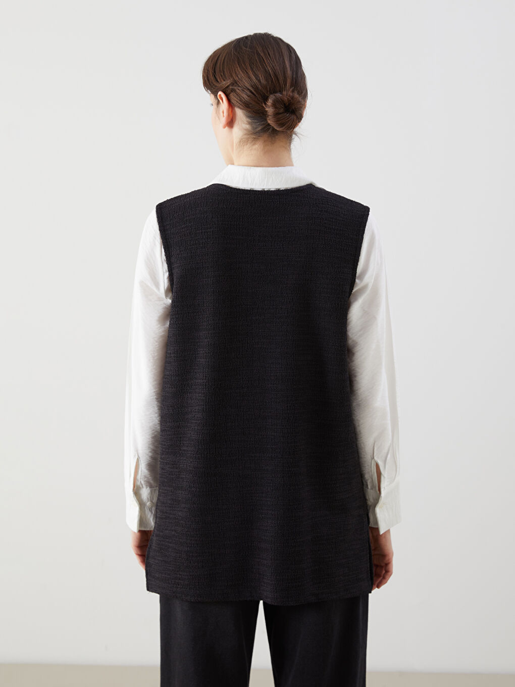 LCW Grace V-Neck Women's Waistcoat -S5FO21Z8-CVL