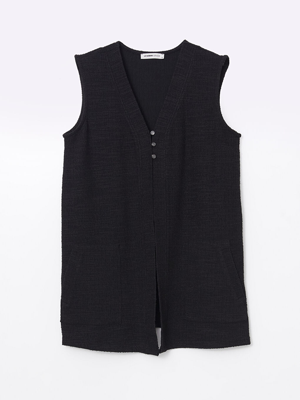 LCW Grace V-Neck Women's Waistcoat -S5FO21Z8-CVL