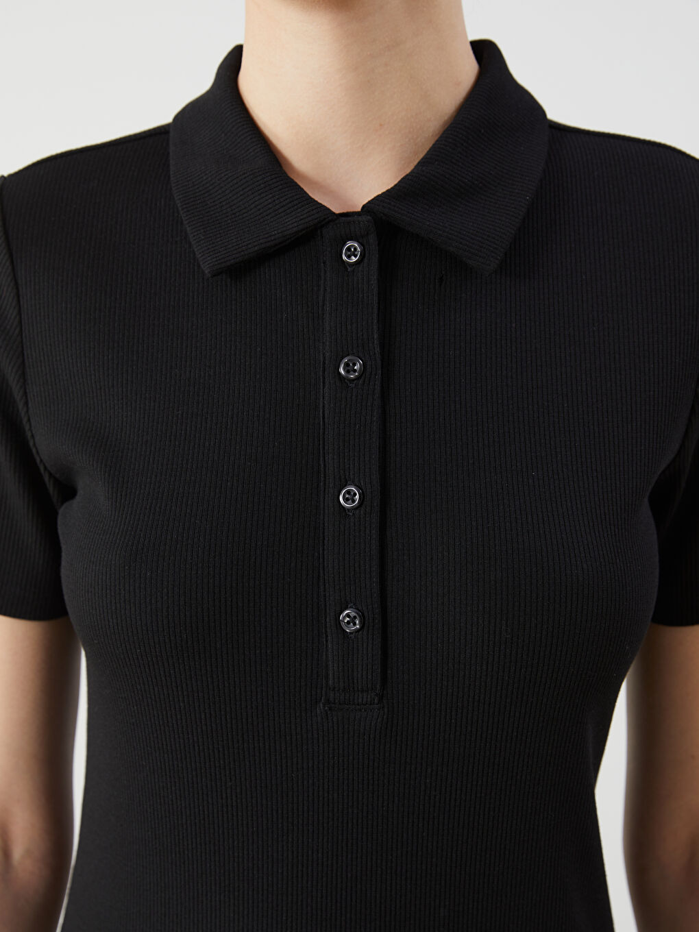 LCW Comfort Woman BLACK Dress -S5FO24Z8-CVL