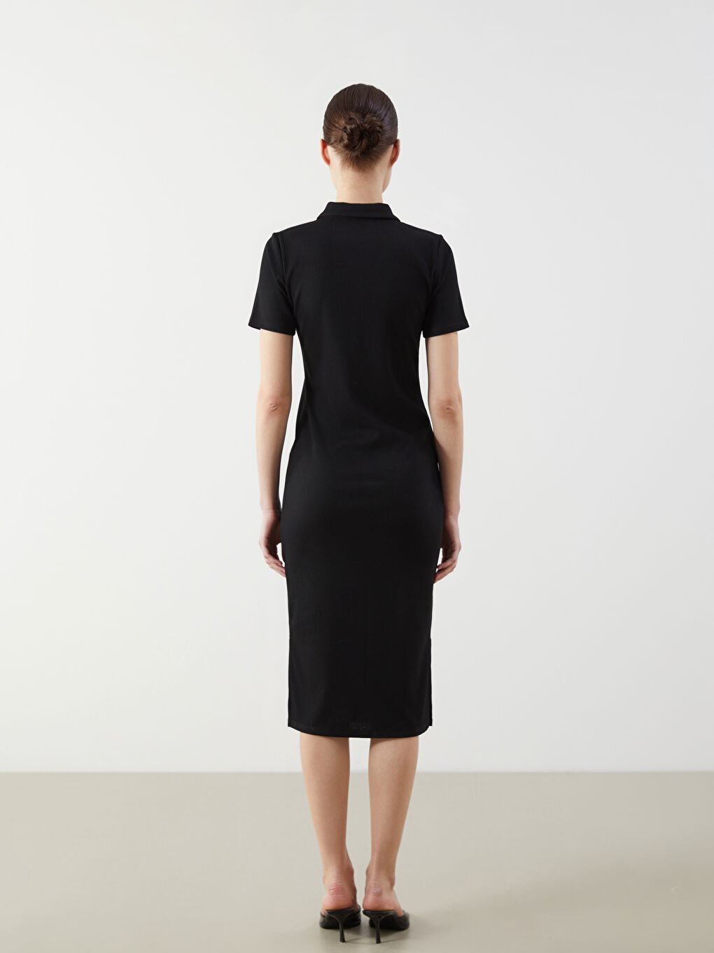 LCW Comfort Woman BLACK Dress -S5FO24Z8-CVL