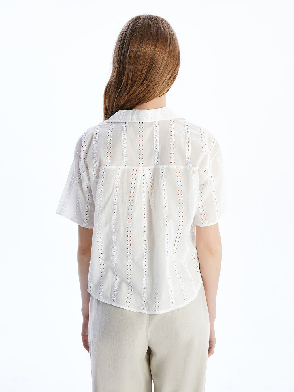 XSIDE Hole-Knitted Women's Shirt -S5FO30Z8-Q6K
