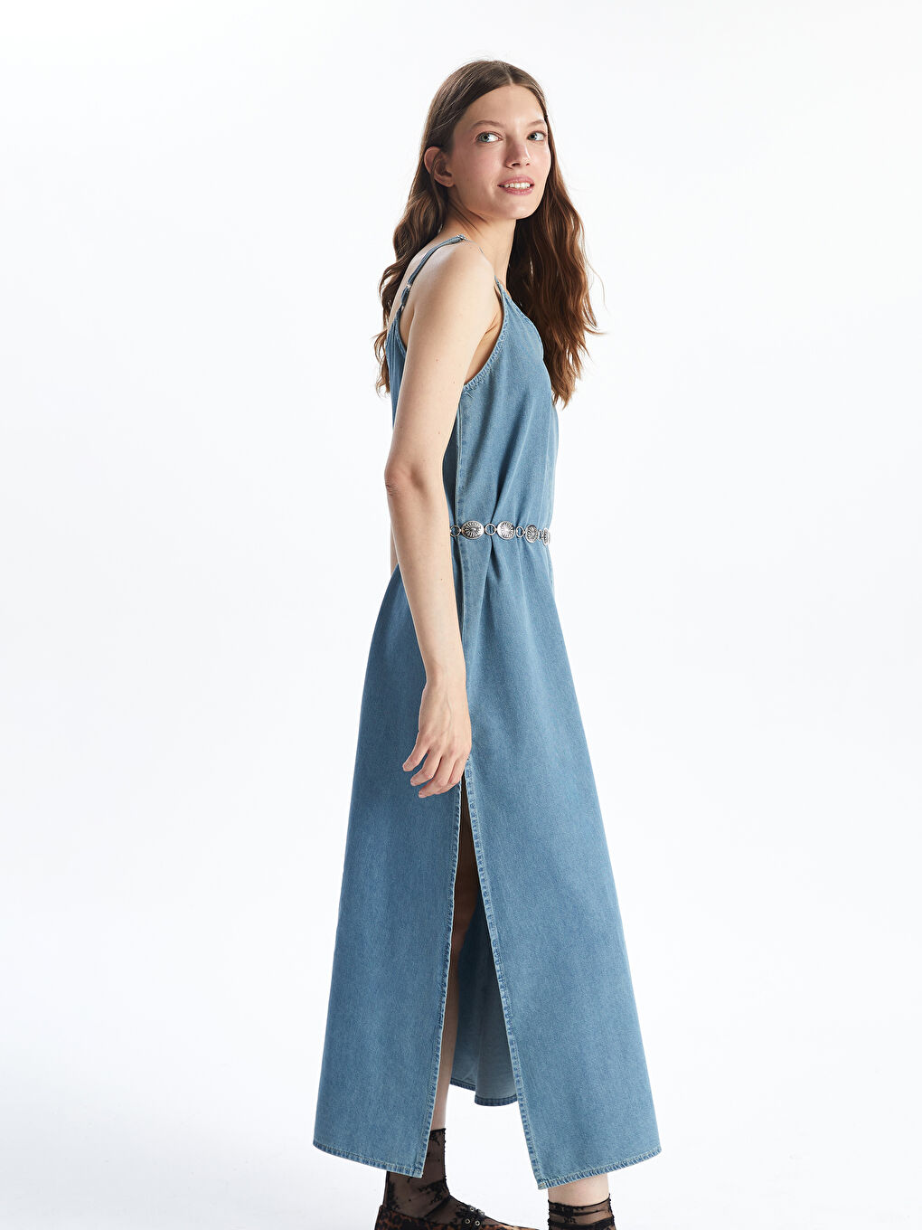 Woman BLUE Denim Dress -S5FO36Z8-Q6L