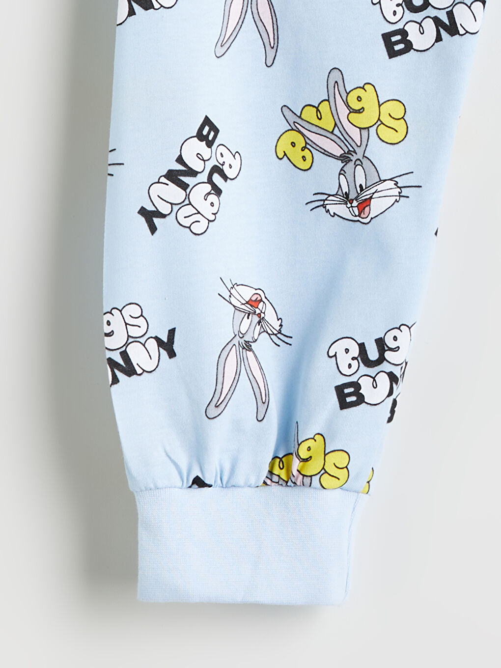 Mavi Bugs Bunny Baskılı Erkek Çocuk Pijama Alt-1