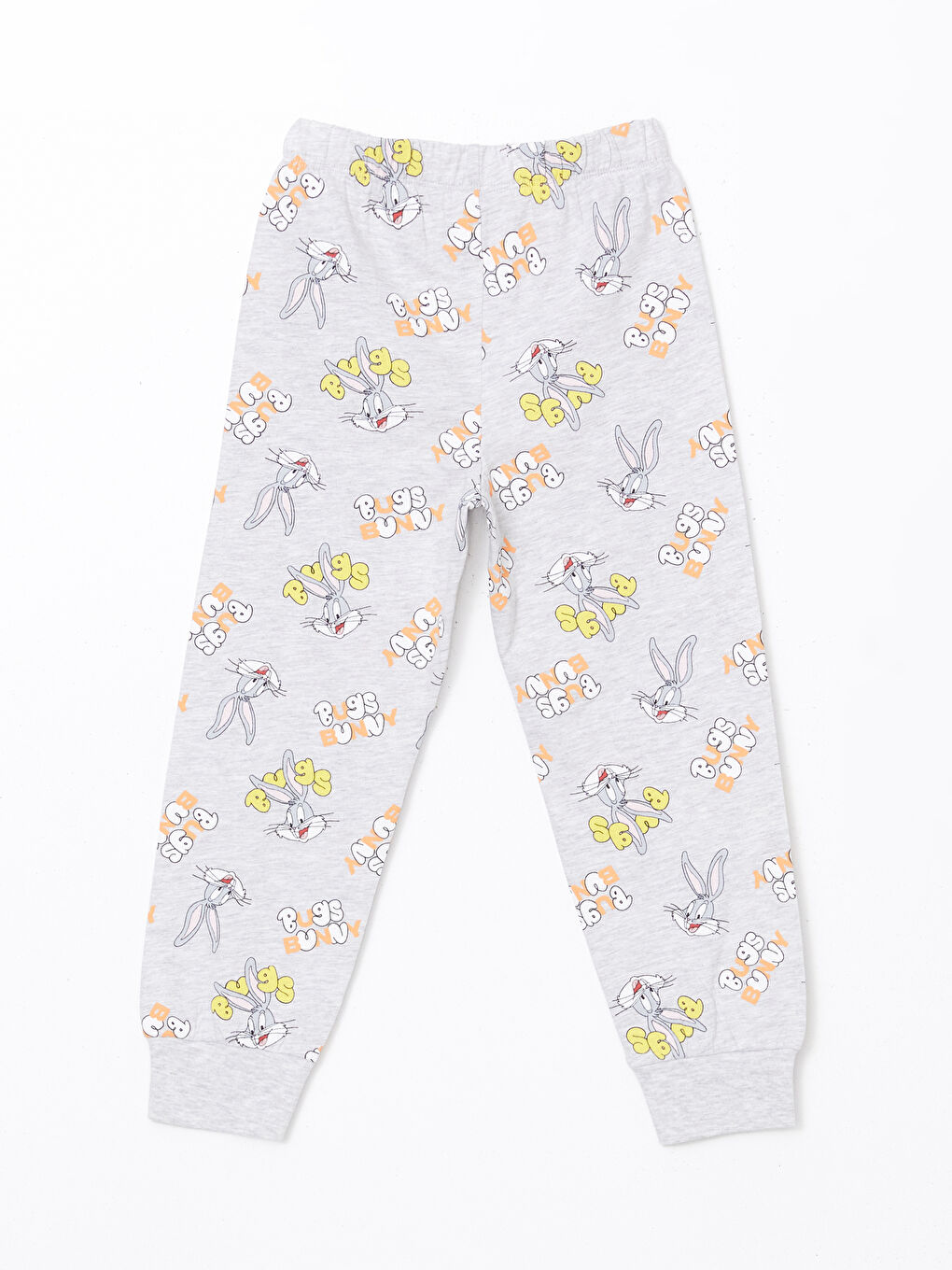 Gri Bugs Bunny Baskılı Erkek Bebek Pijama Alt-1