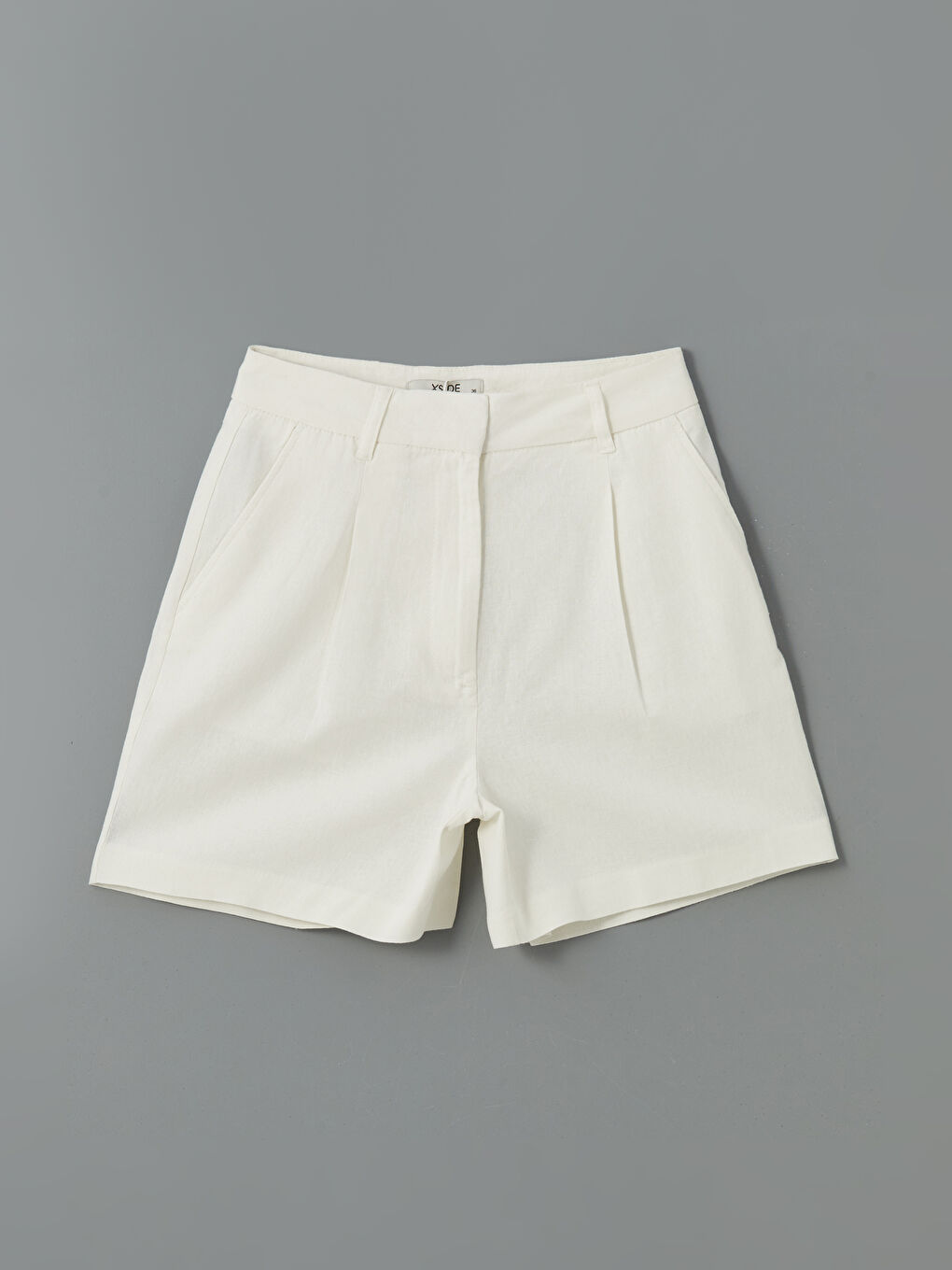 Loose Fit Linen Blend Women's Shorts -S5FO99Z8-Q6K