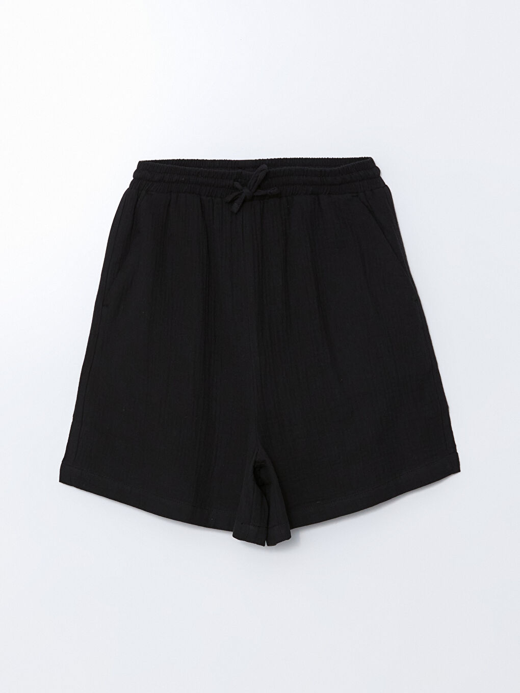 Elasticated Waist Textured Women's Shorts -S5FP01Z8-CVL
