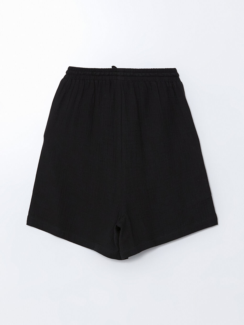 Elasticated Waist Textured Women's Shorts -S5FP01Z8-CVL
