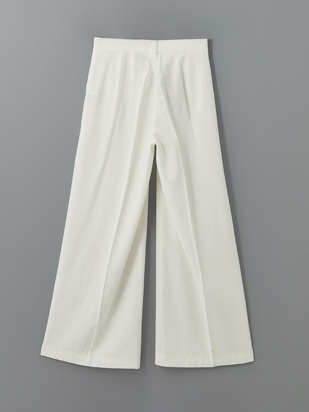 Loose Fit Linen Blend Women's Trousers -S5FP03Z8-Q6K