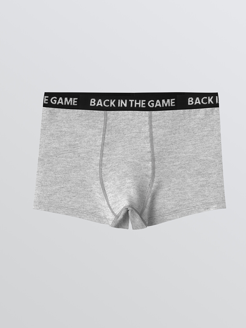 Gri Yazı Baskılı Erkek Çocuk Boxer