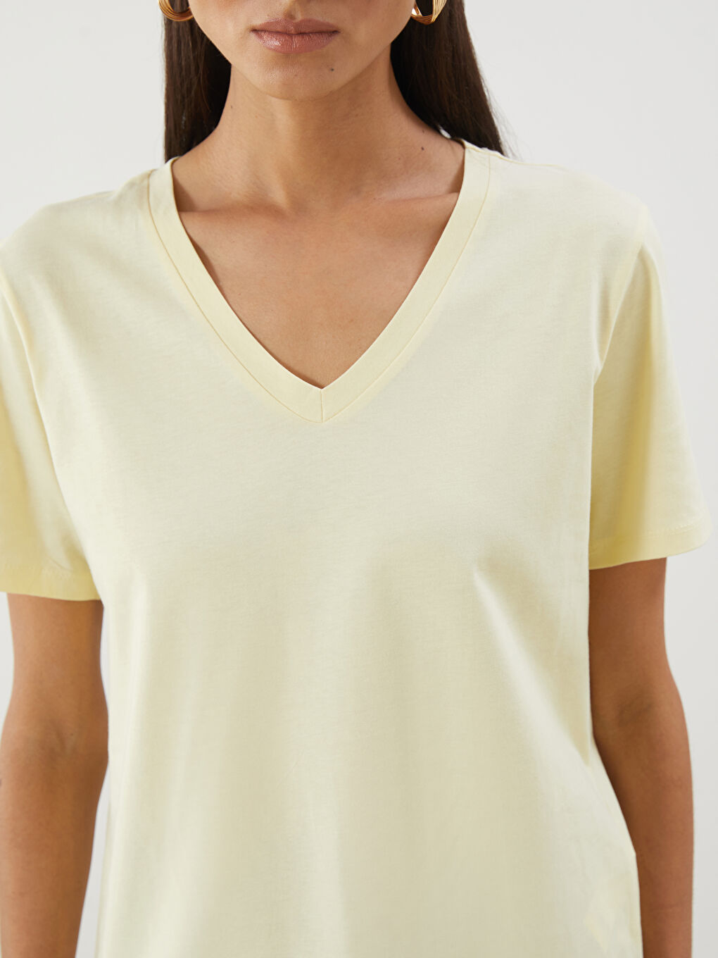 V Neck Women's T-Shirt -S5FP46Z8-FRS