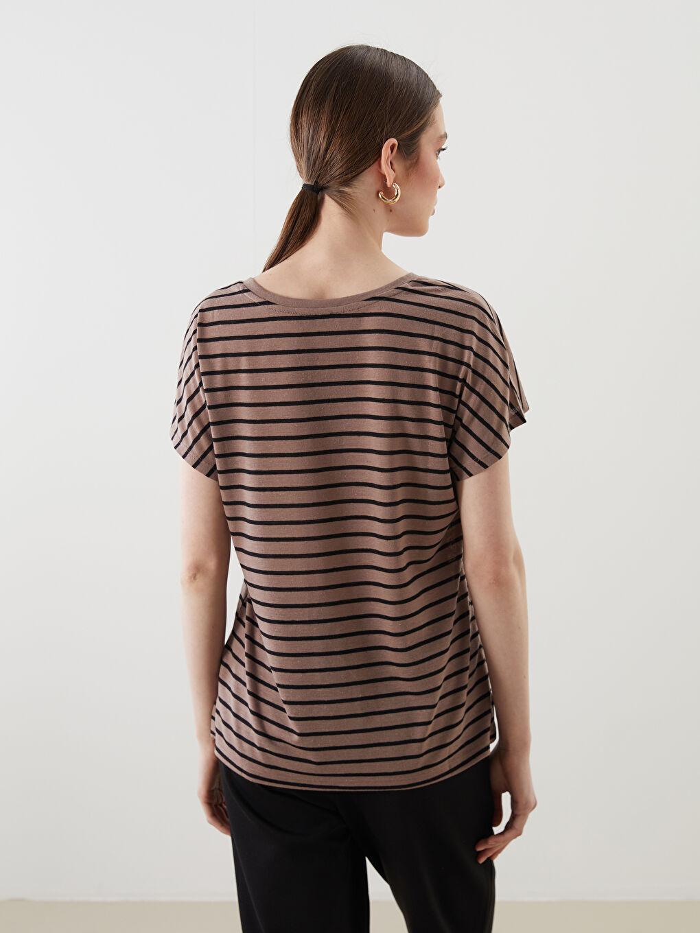 LCWAIKIKI Classic Woman BROWN T-Shirt -S5FP51Z8-LEW