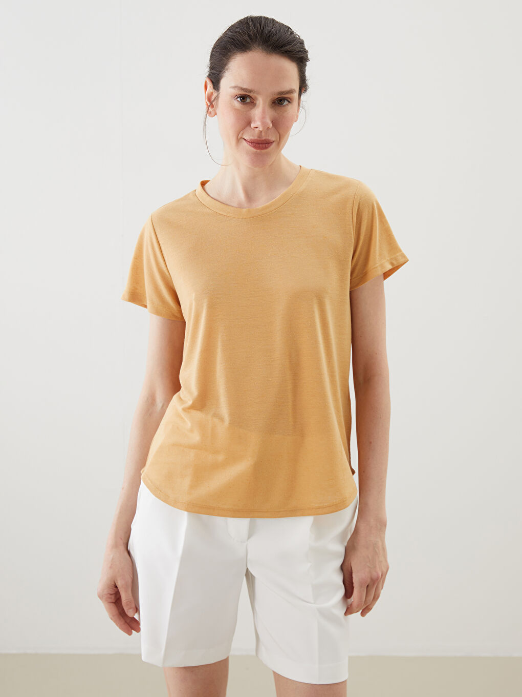 LCWAIKIKI Classic Woman BEIGE T-Shirt -S5FP52Z8-GFE