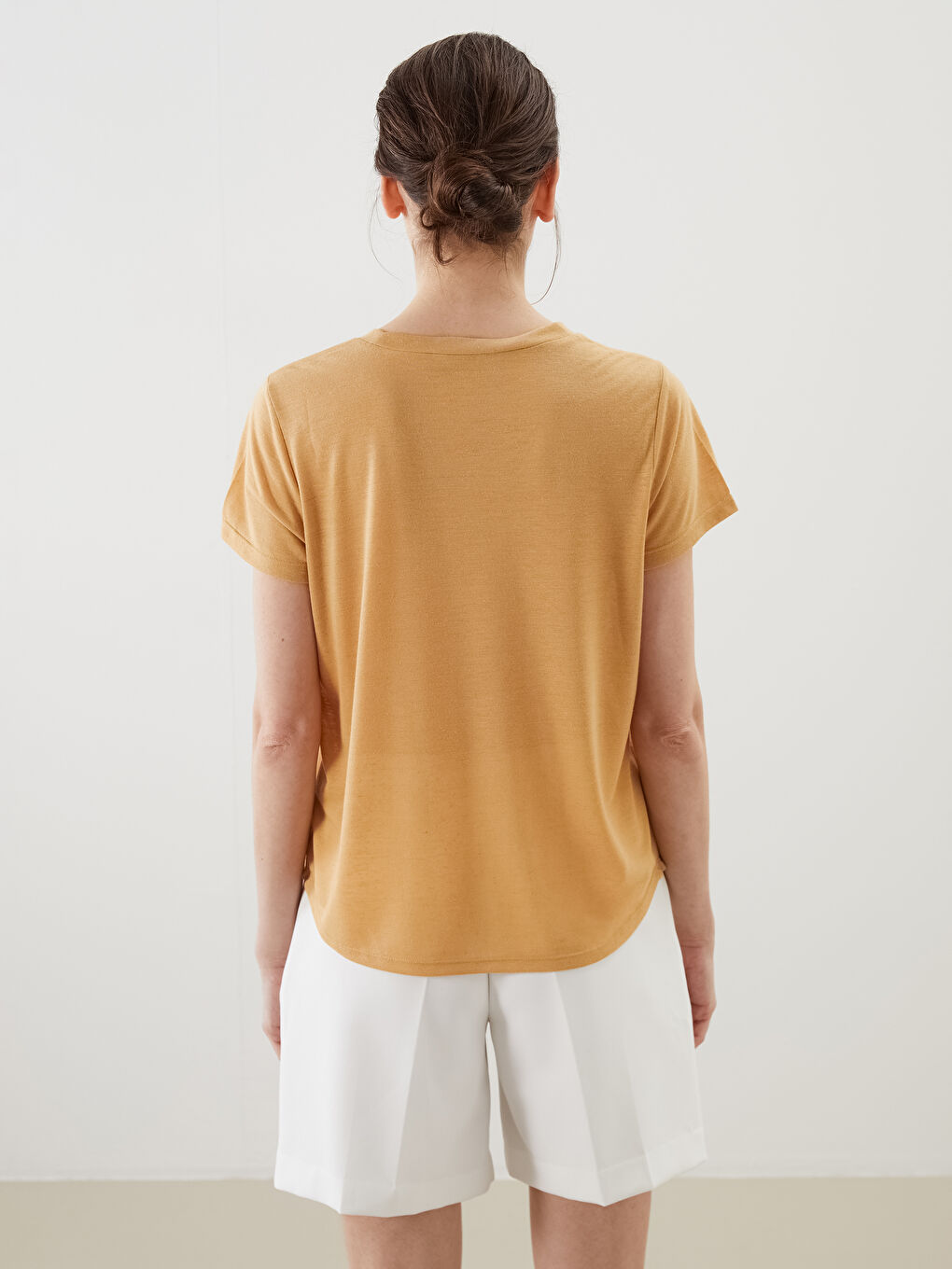 LCWAIKIKI Classic Woman BEIGE T-Shirt -S5FP52Z8-GFE