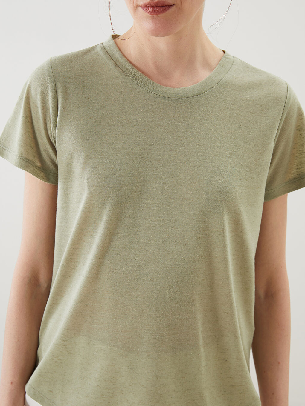 LCWAIKIKI Classic Woman GREEN T-Shirt -S5FP52Z8-GHY