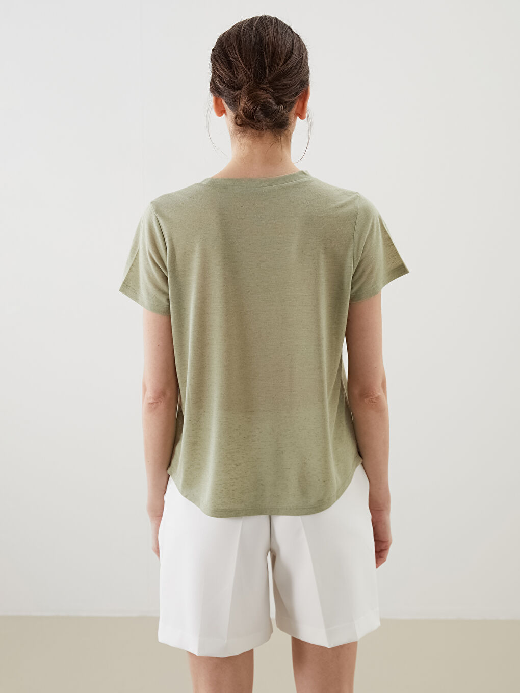 LCWAIKIKI Classic Woman GREEN T-Shirt -S5FP52Z8-GHY