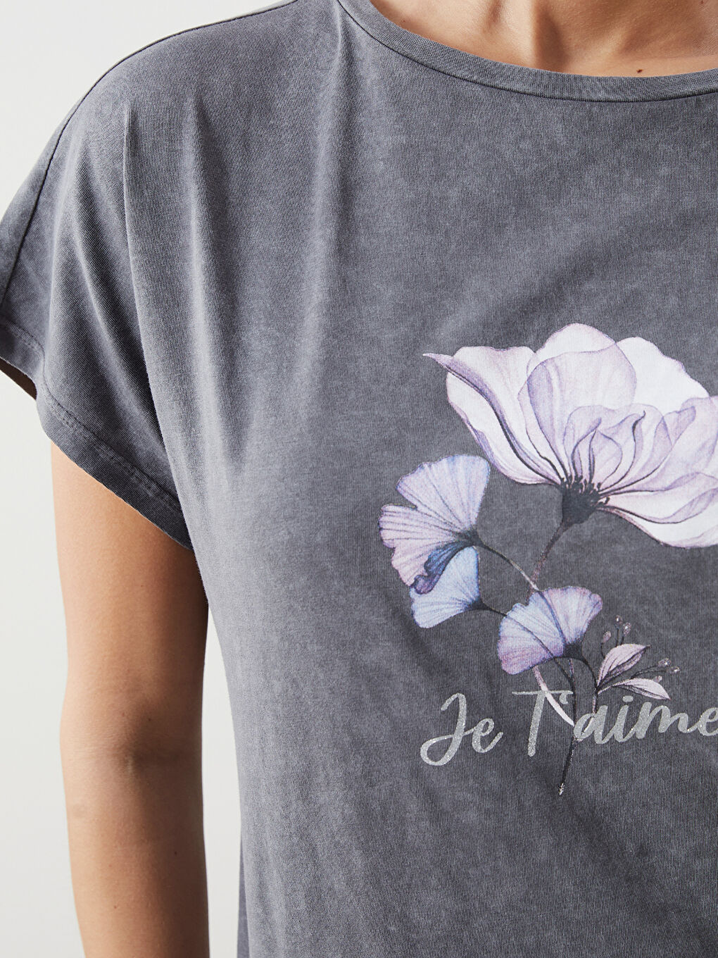 Crew Neck Floral Women's T-Shirt -S5FP75Z8-HGL