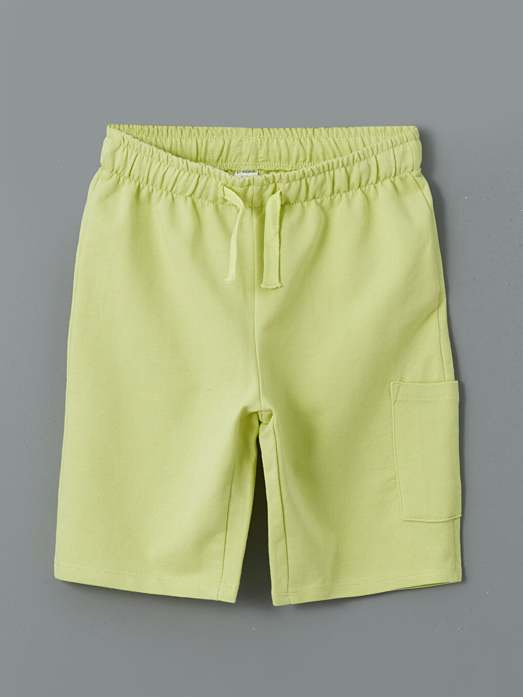 Yeşil Beli Lastikli Basic Erkek Çocuk Şort