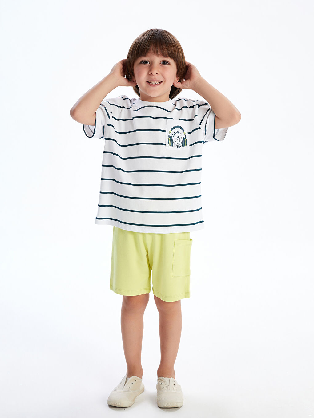 LCW Kids Striped Boys' T-Shirt and Shorts 2 Pack -S5FP94Z1-LU7