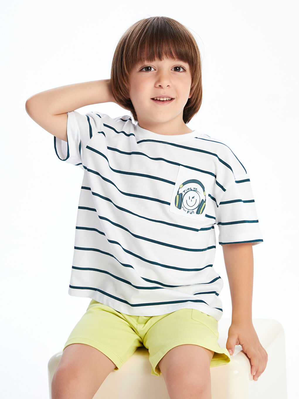 LCW Kids Striped Boys' T-Shirt and Shorts 2 Pack -S5FP94Z1-LU7