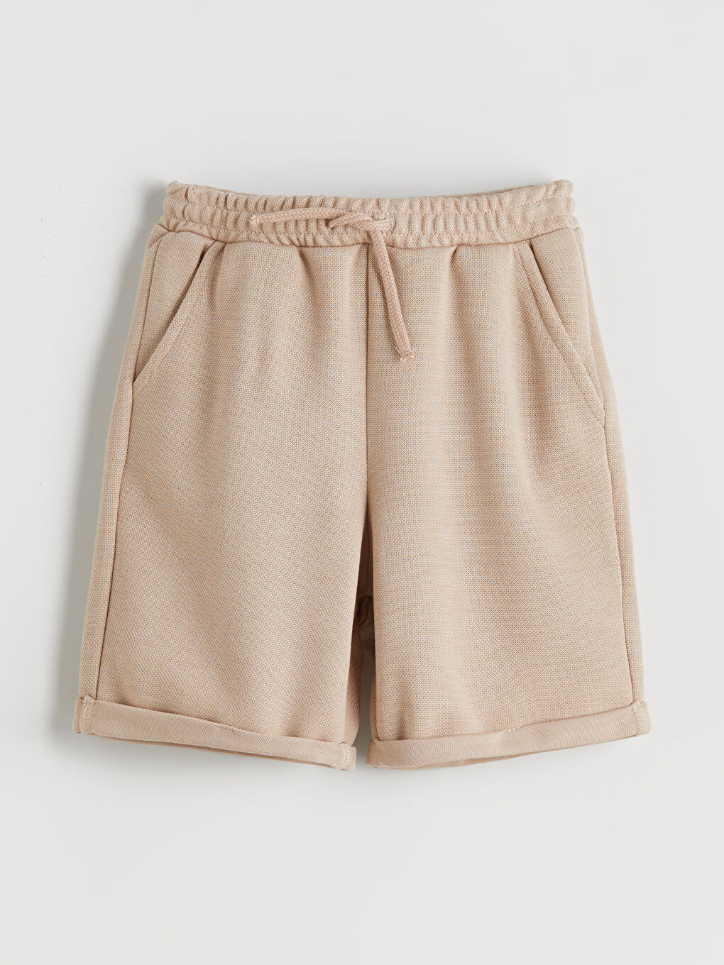 Kahverengi Beli Lastikli İnterlok Erkek Çocuk Şort