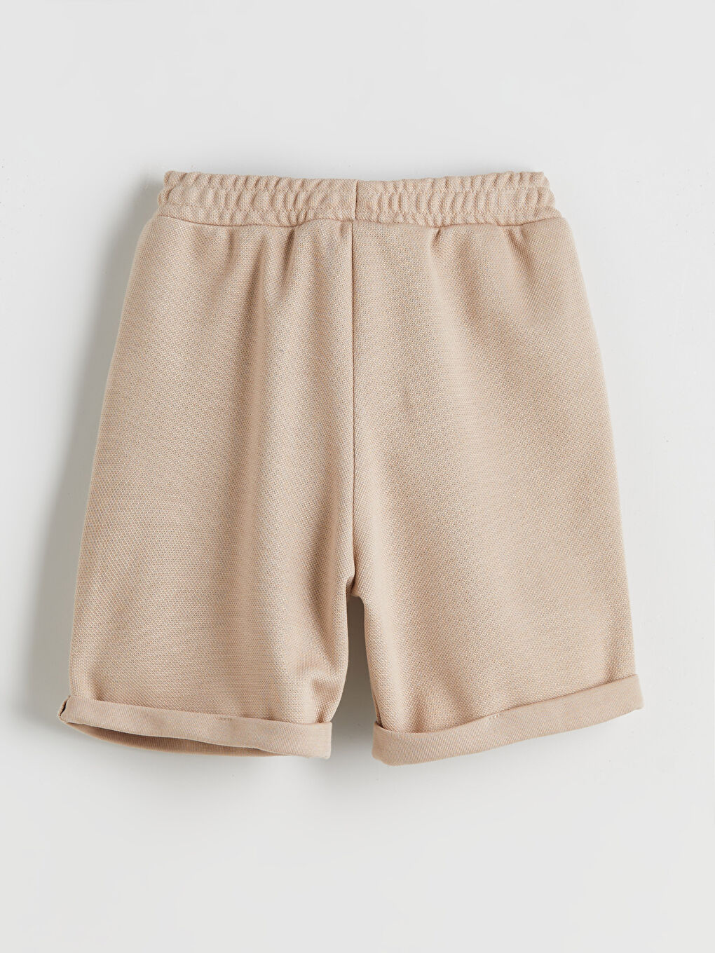 Kahverengi Beli Lastikli İnterlok Erkek Çocuk Şort-1