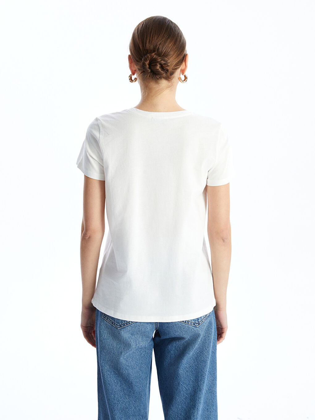 Crew Neck Printed Women's T-shirt -S5FQ09Z8-R9J