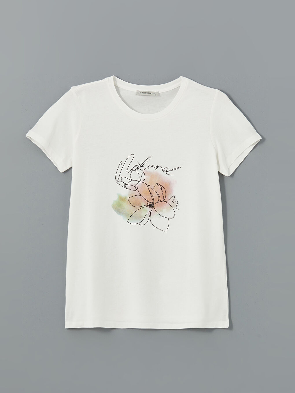 Crew Neck Printed Women's T-shirt -S5FQ09Z8-R9J